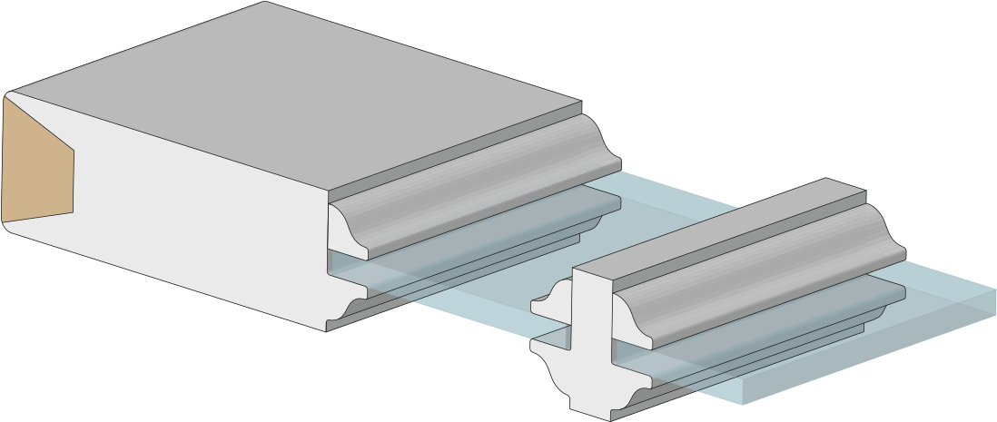 Glass Door Profiles (1100x490), Png Download