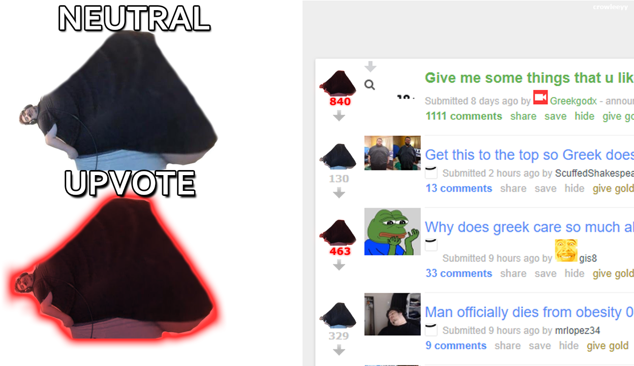 Petition For Greek To Change Upvote Logo To This (1280x720), Png Download