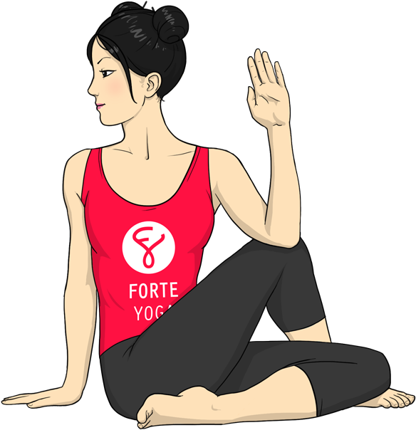 Half Lord Of The Fishes Yoga Pose (900x675), Png Download