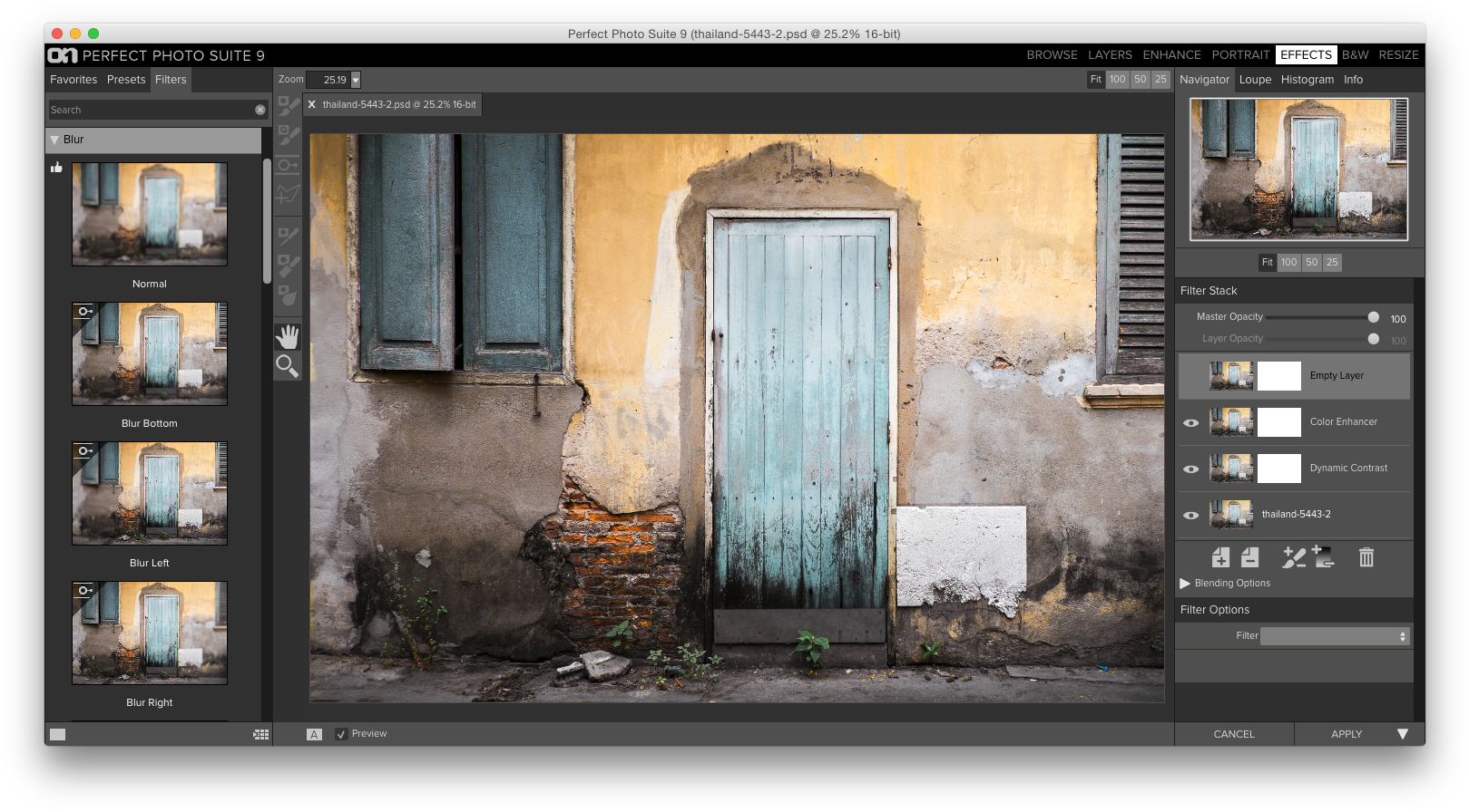 First, I Will Add The Normal Blur Filter To The Image (1634x909), Png Download