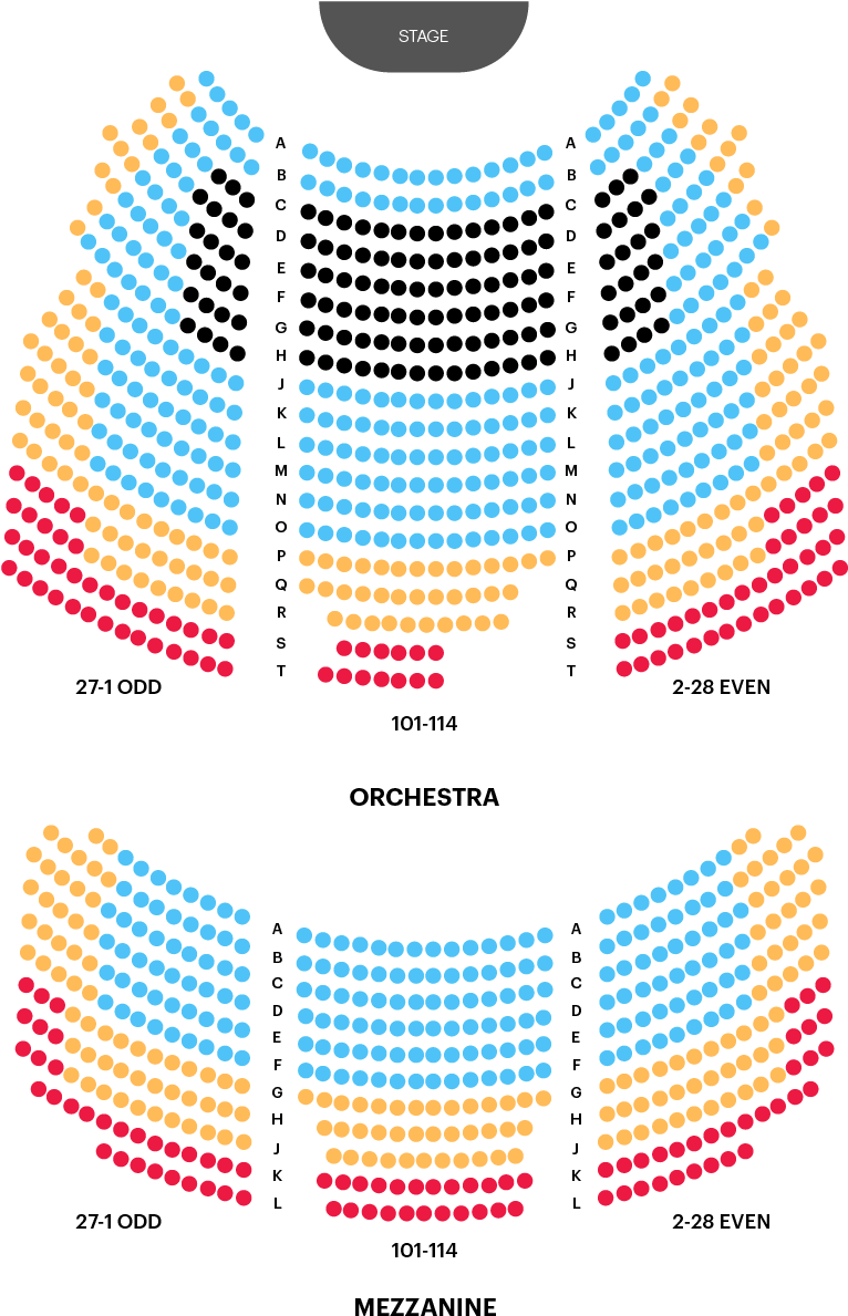 Broadhurst Theater Seating Chart (784x1210), Png Download