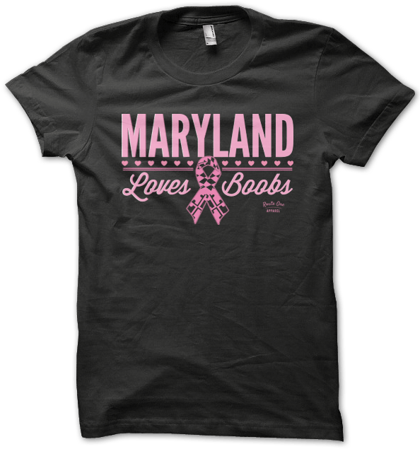 Maryland Loves Boobs / Shirt (600x732), Png Download