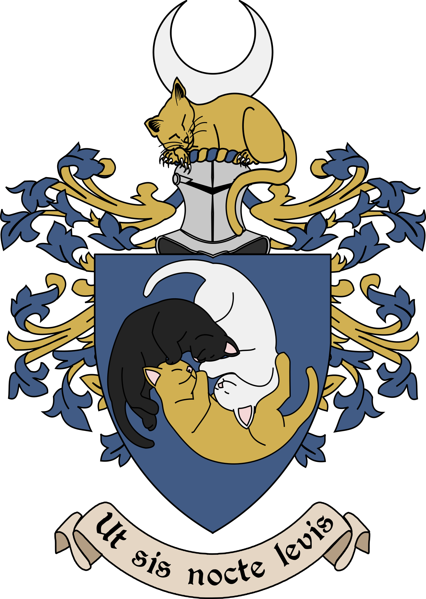 Oca Coat Of Arms For Sleepy Kittens (1417x1992), Png Download