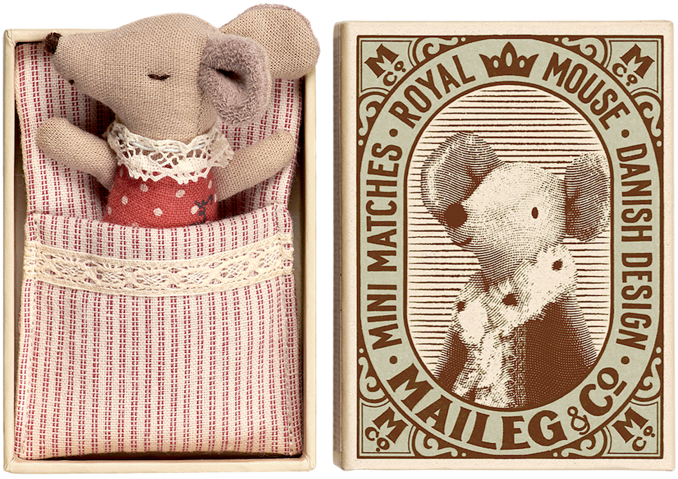 Sleepy Wakey Girl Mouse In Box (1000x833), Png Download