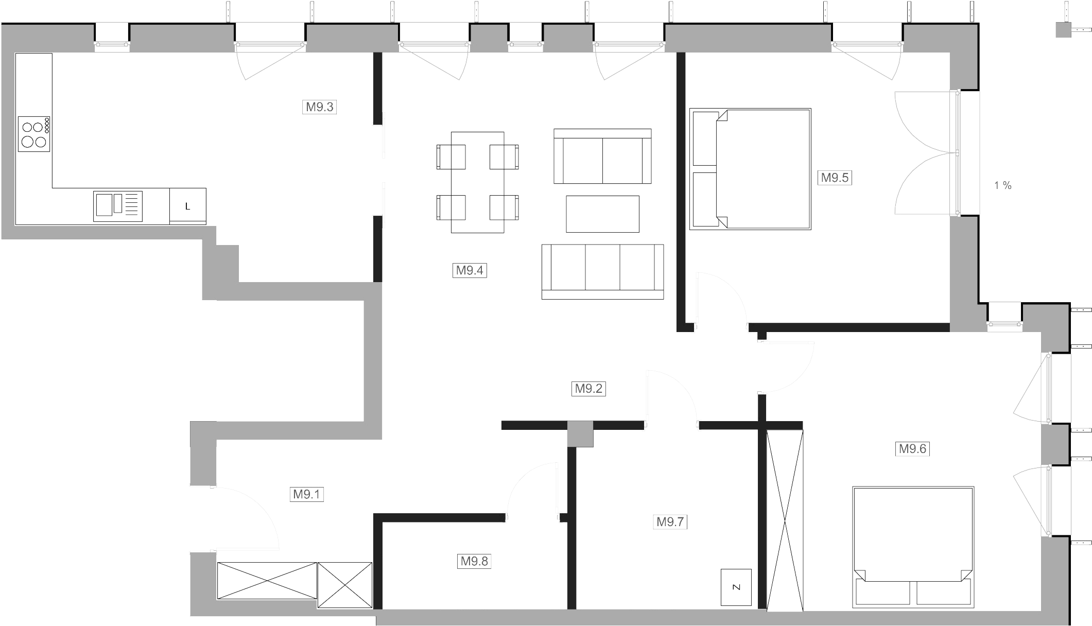 Mieszkanie M9 (2388x1427), Png Download