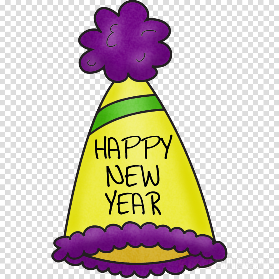 New Year Hat Clip Art Clipart New Year's Eve New Year's (900x900), Png Download