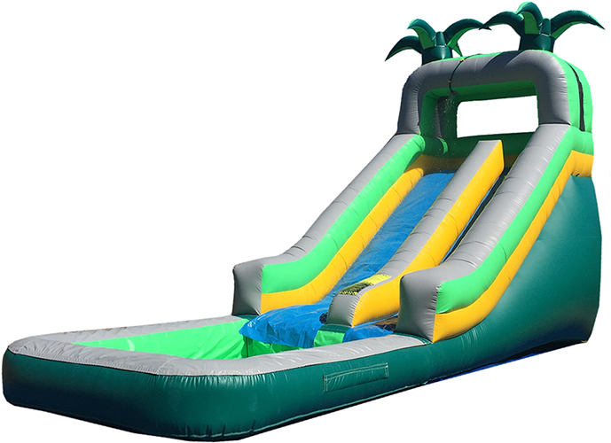 Palm Tree Single Slide (762x653), Png Download