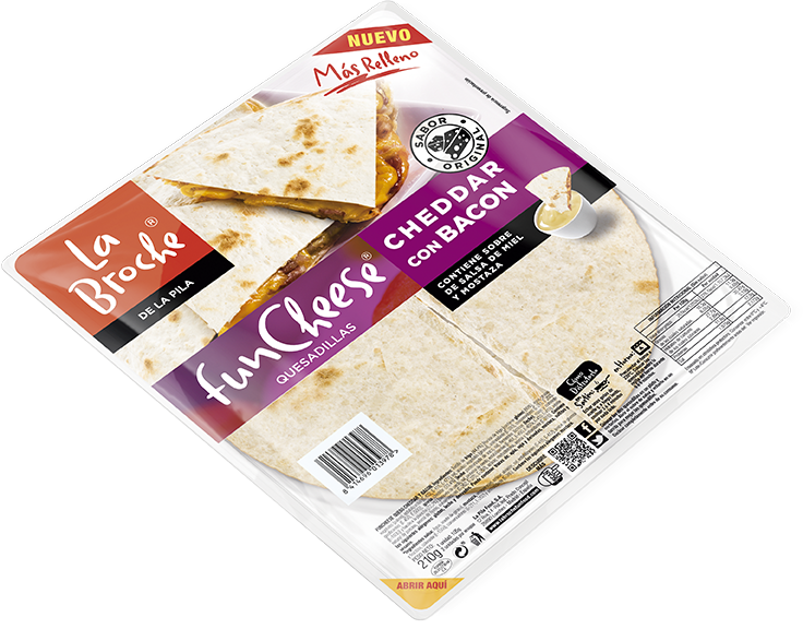 Quesadillas De Cheddar Y Bacon (736x576), Png Download