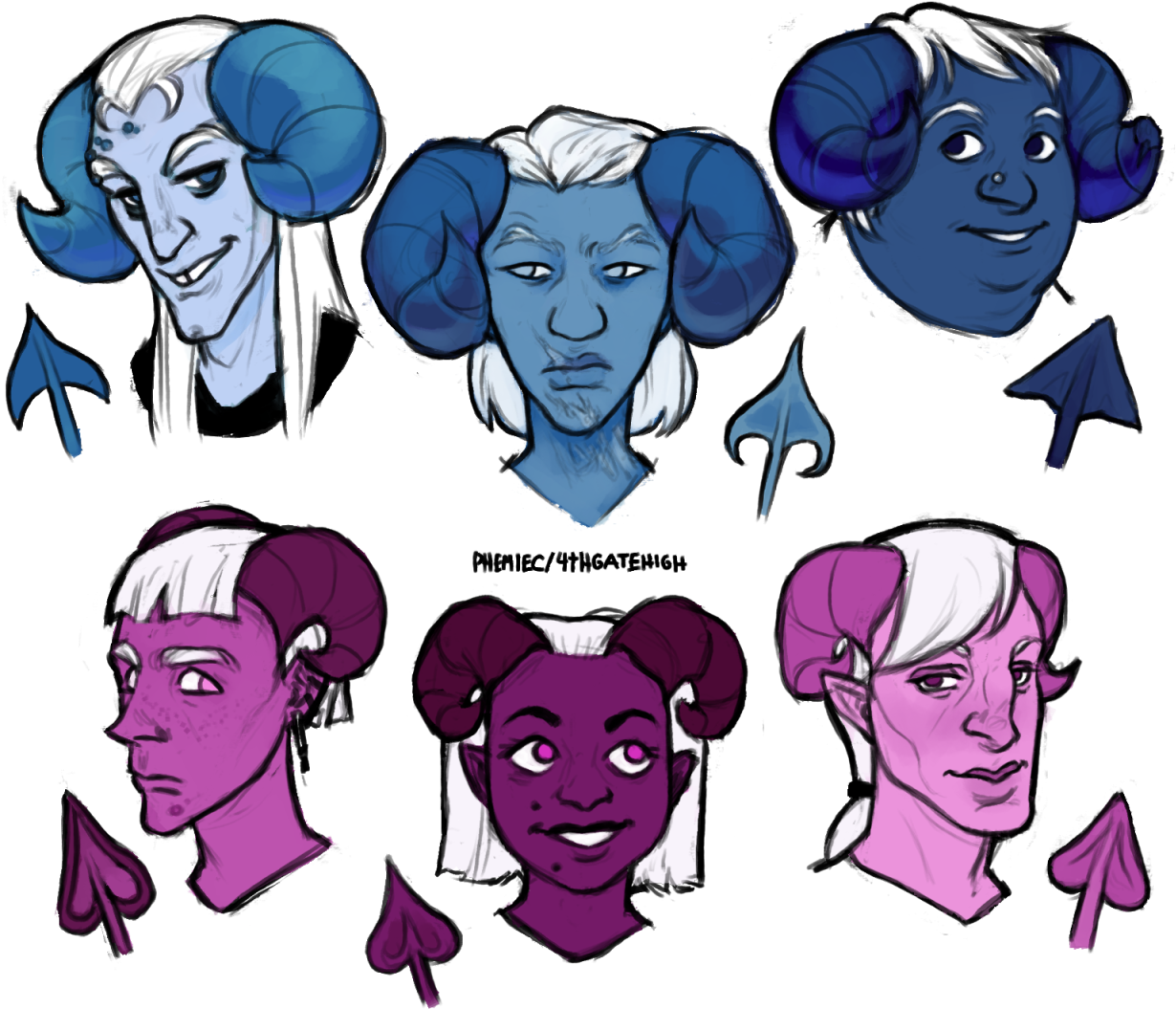 More Examples Of Demon Genotypes From By Webcomic @4thgatehigh (1280x1120), Png Download