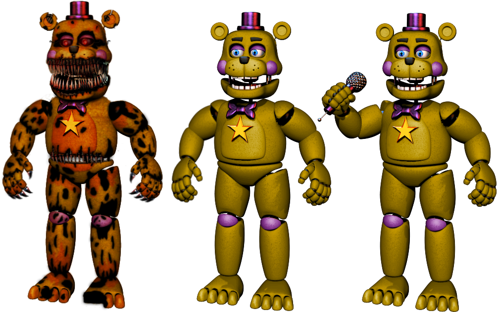 Edit Rockstar Nightmare Fredbear (and Bonus Rs (1032x642), Png Download