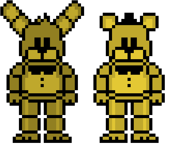 Fredbear And Springer (670x480), Png Download