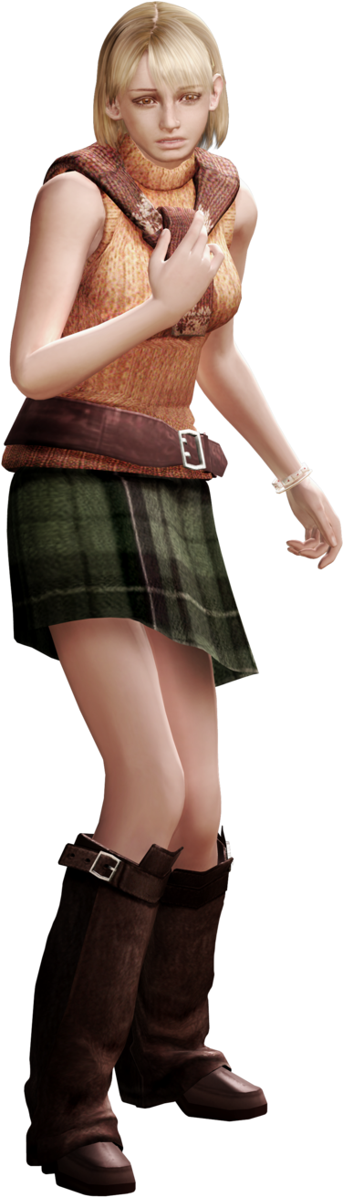 Resident Evil 4 Ashley Png (456x1381), Png Download