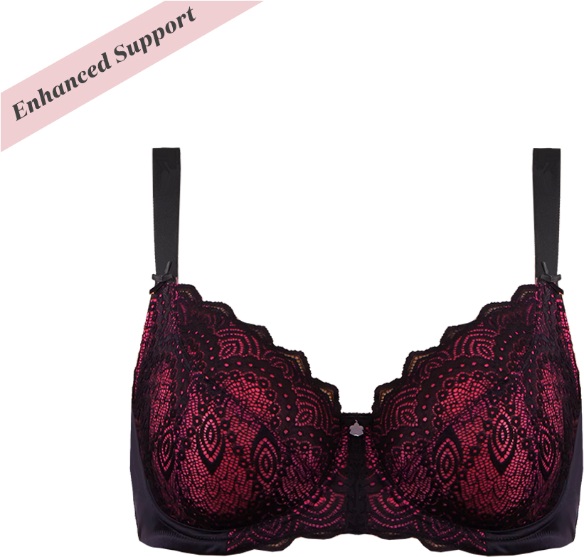 Support Radiate Bra Black Azalea Brad04 2071black/azalea (1000x926), Png Download