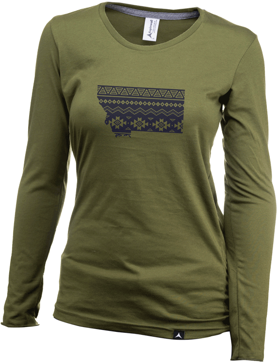 Aspinwall Womens Long Sleeve Shirt Army Navy Flathead (672x800), Png Download