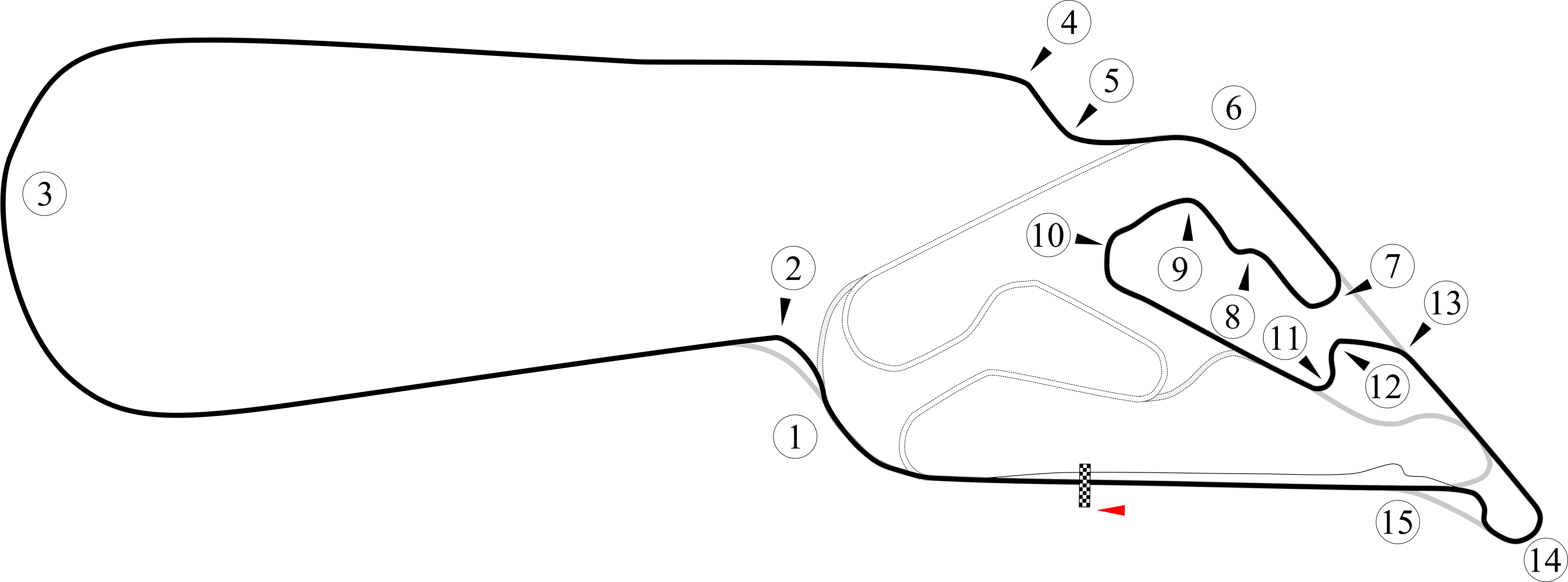 Autódromo Oscar Alfredo Gálvez (4441x1649), Png Download