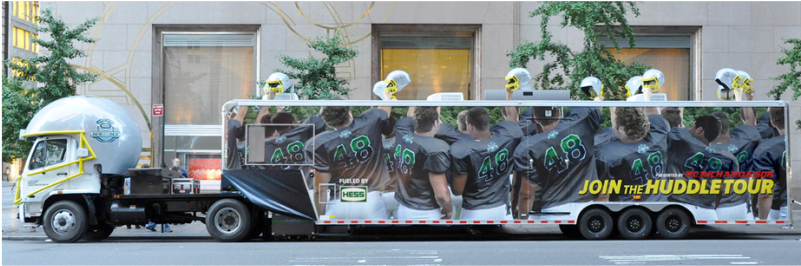 Super Bowl Join The Huddle Tour (800x432), Png Download