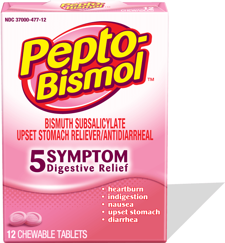 Pepto-bismol Tabs (1140x1020), Png Download