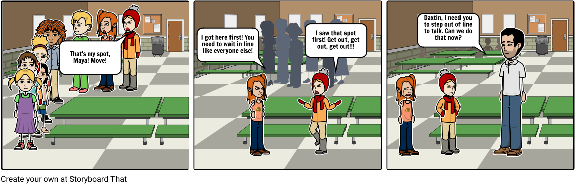 Cafeteria Storyboard (1164x385), Png Download