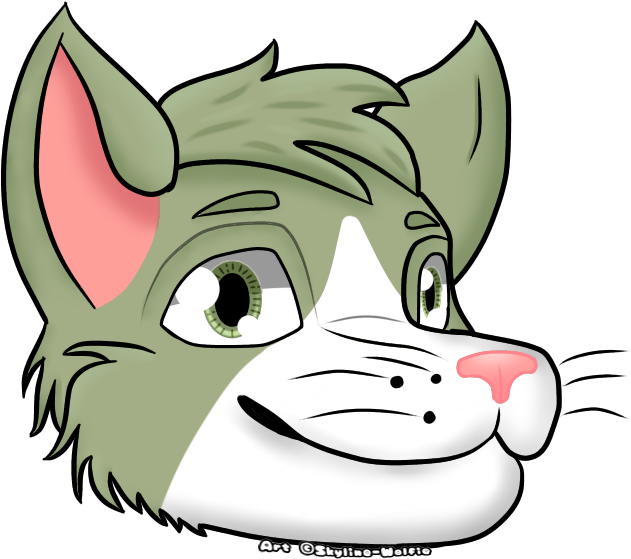 Green Kitty (768x768), Png Download