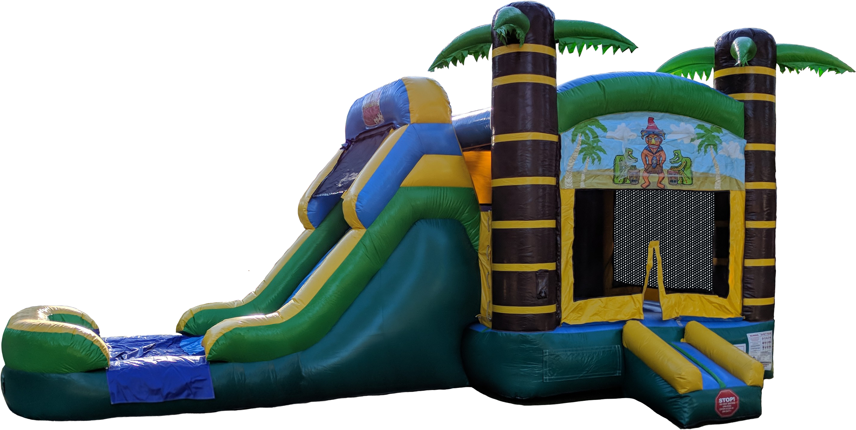 Tiki Castle & Slide (3499x2624), Png Download