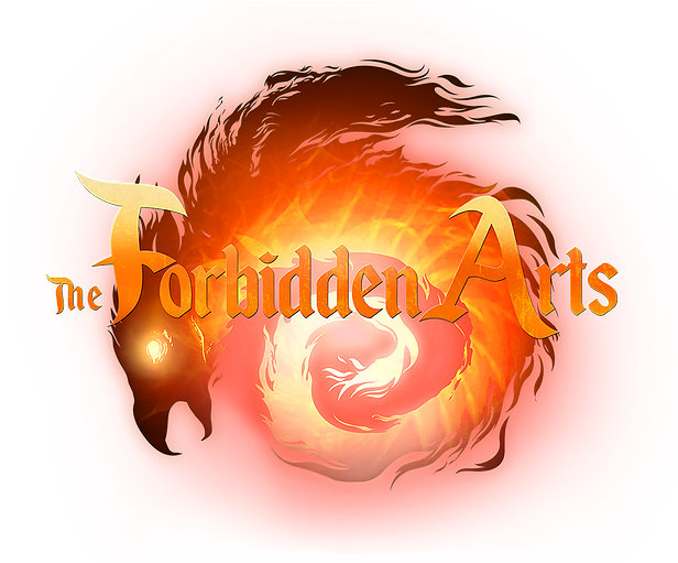 Forbidden Arts Logo Of A Fire Dragon (629x510), Png Download