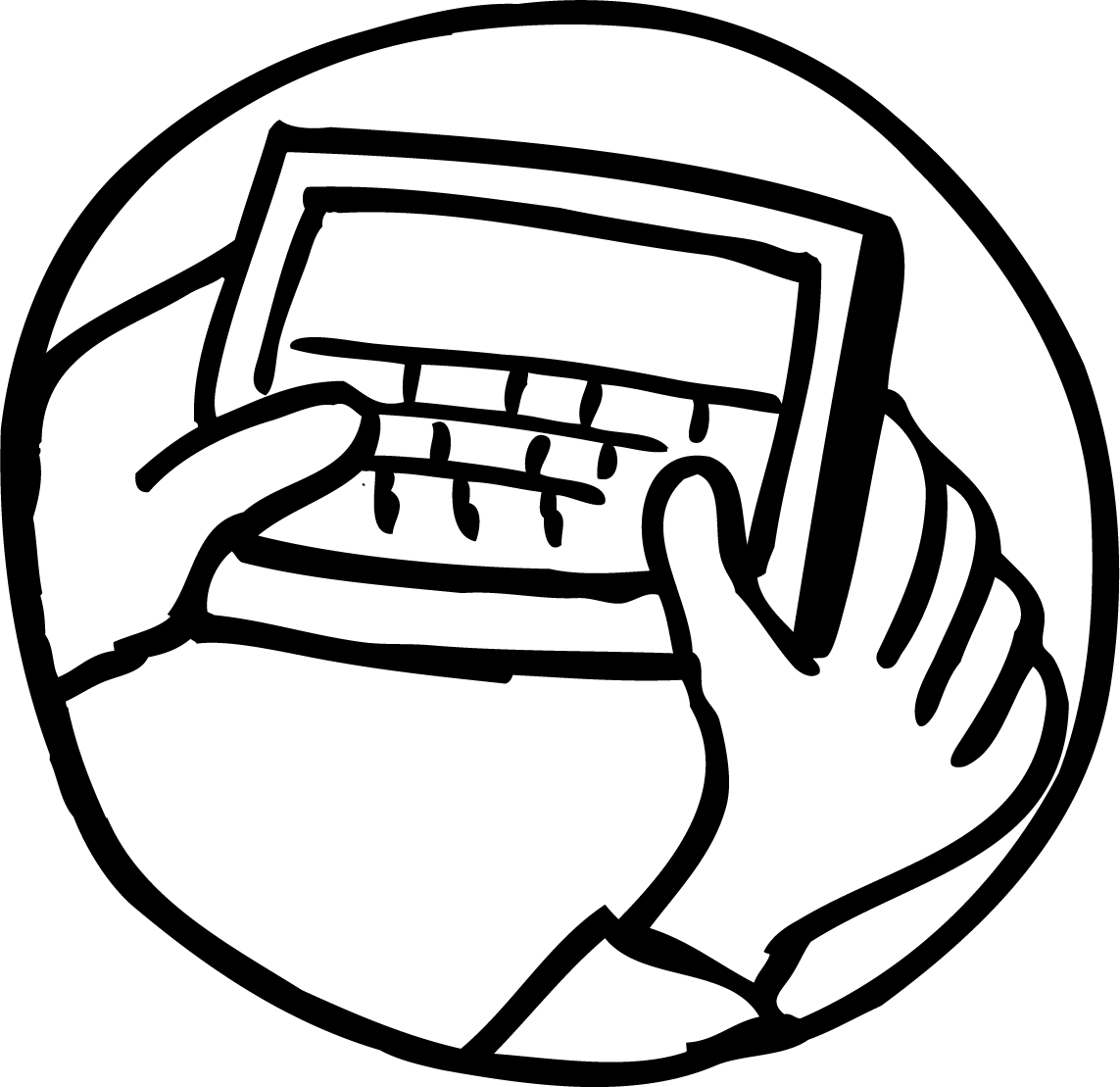 Smart Phone With Two Thumbs (1143x1109), Png Download