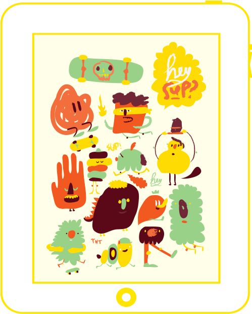 Skate Friends By Bosque (507x630), Png Download