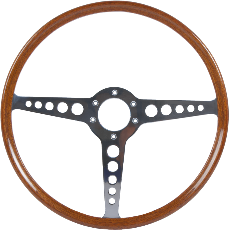 Moto Lita 16" Mahogany Steering Wheel (800x800), Png Download