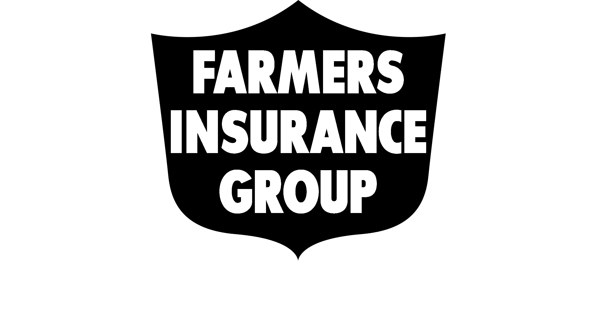 Farmers Ins 1 Logo Black And White (2400x1300), Png Download