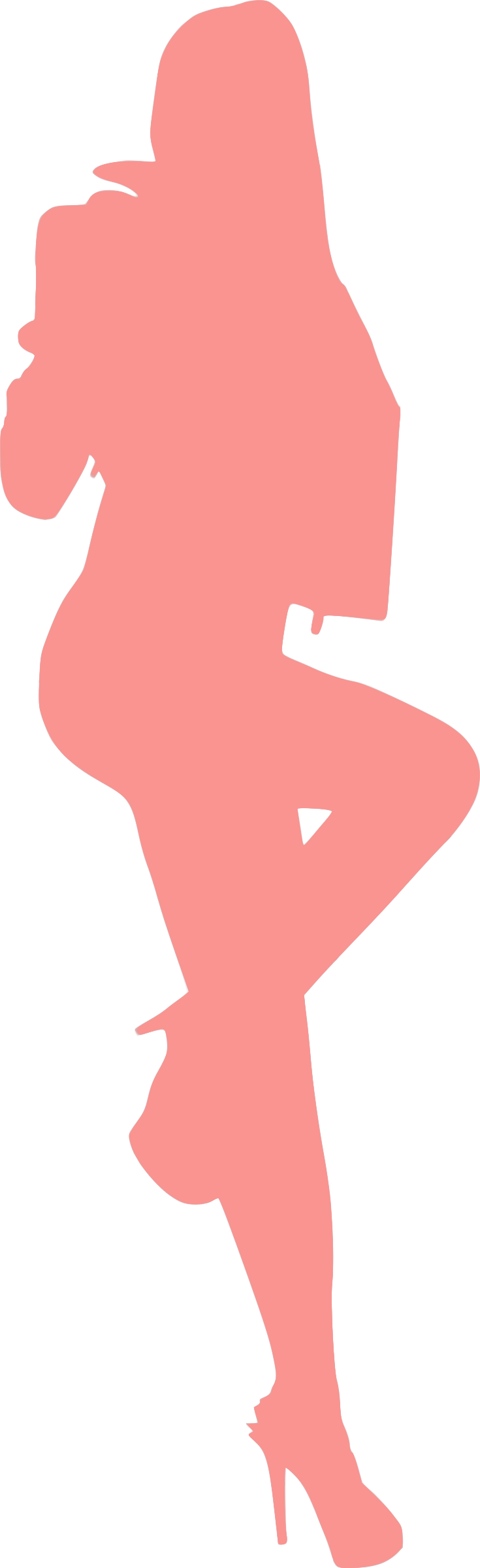 This Free Icons Png Design Of Silhouette Femme 90 (735x2400), Png Download