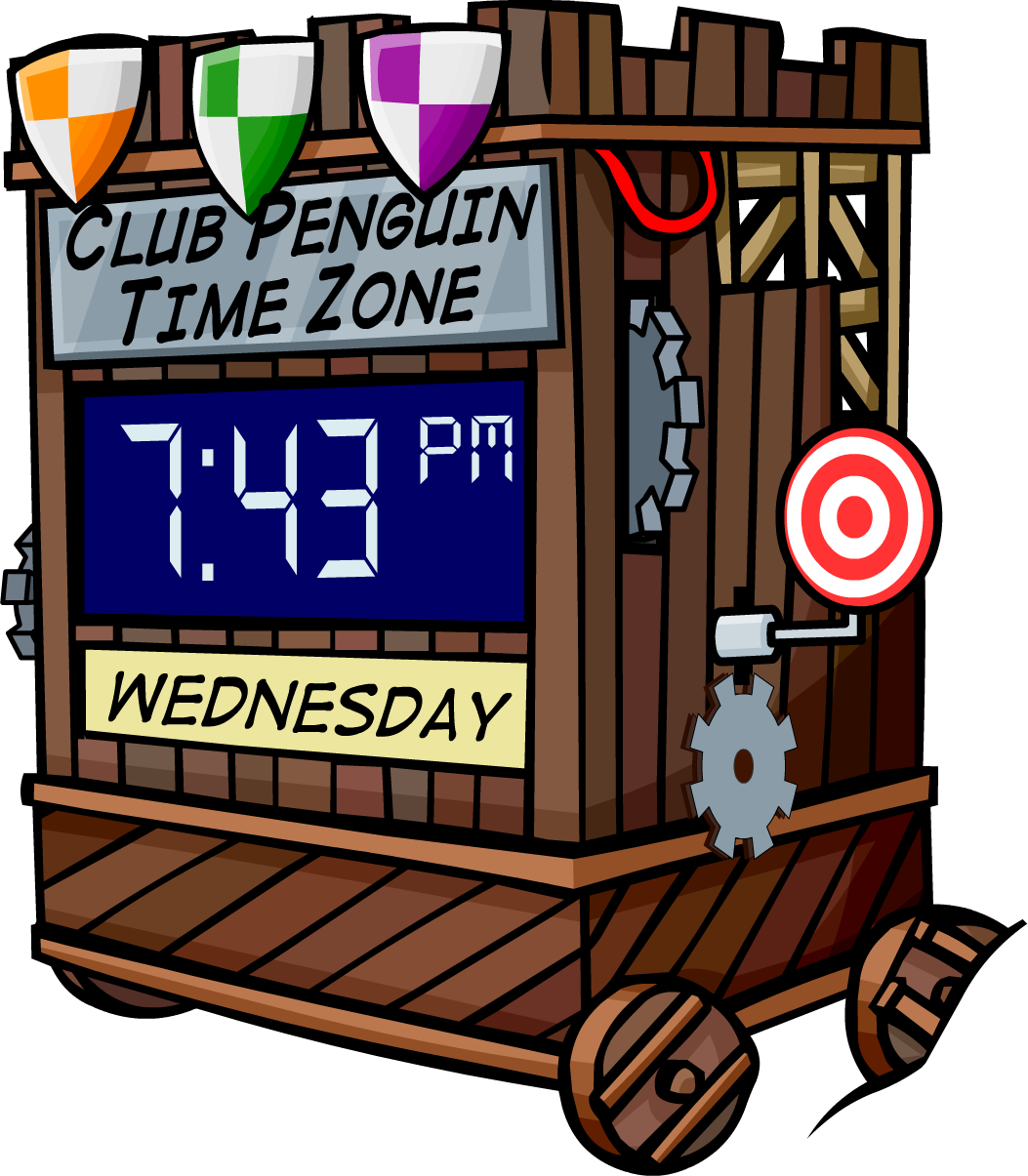 Medieval Party 2009 Clock Tower (1053x1205), Png Download