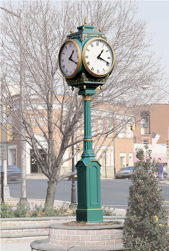 4 Dial Street Clock (800x800), Png Download