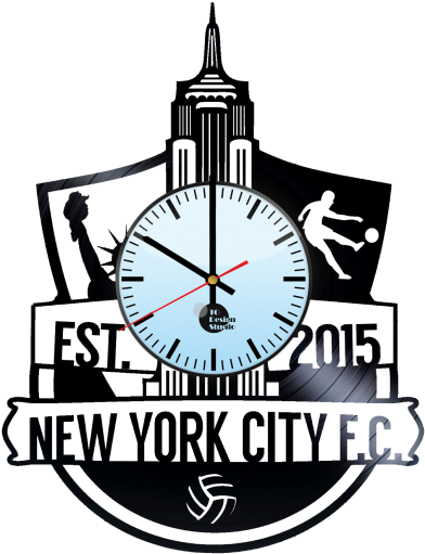 New York City Fc Jersey Handmade Vinyl Record Wall (580x580), Png Download