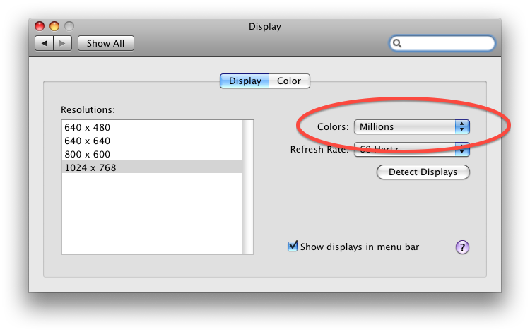 The Colors Setting For Displays Has Been Removed From (750x470), Png Download