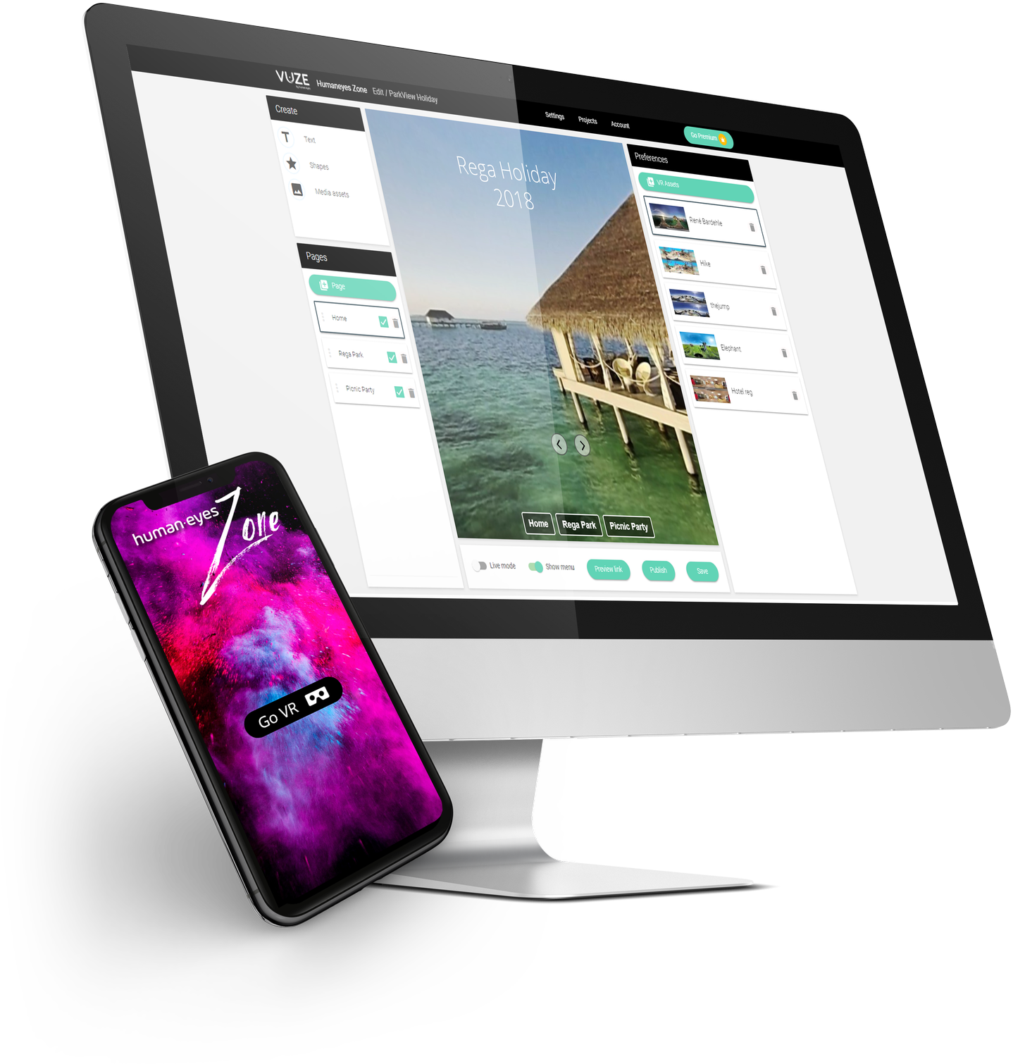 The Vuze Vr Camera Features (1595x1536), Png Download