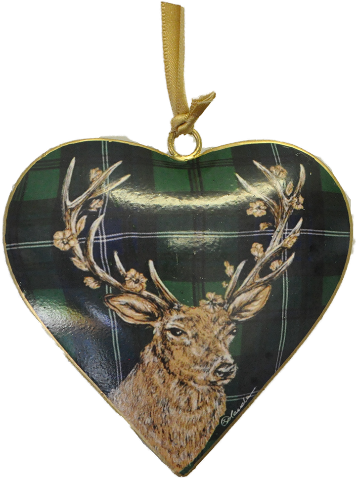 Stag Green Heart Metal Decoration (1024x1024), Png Download