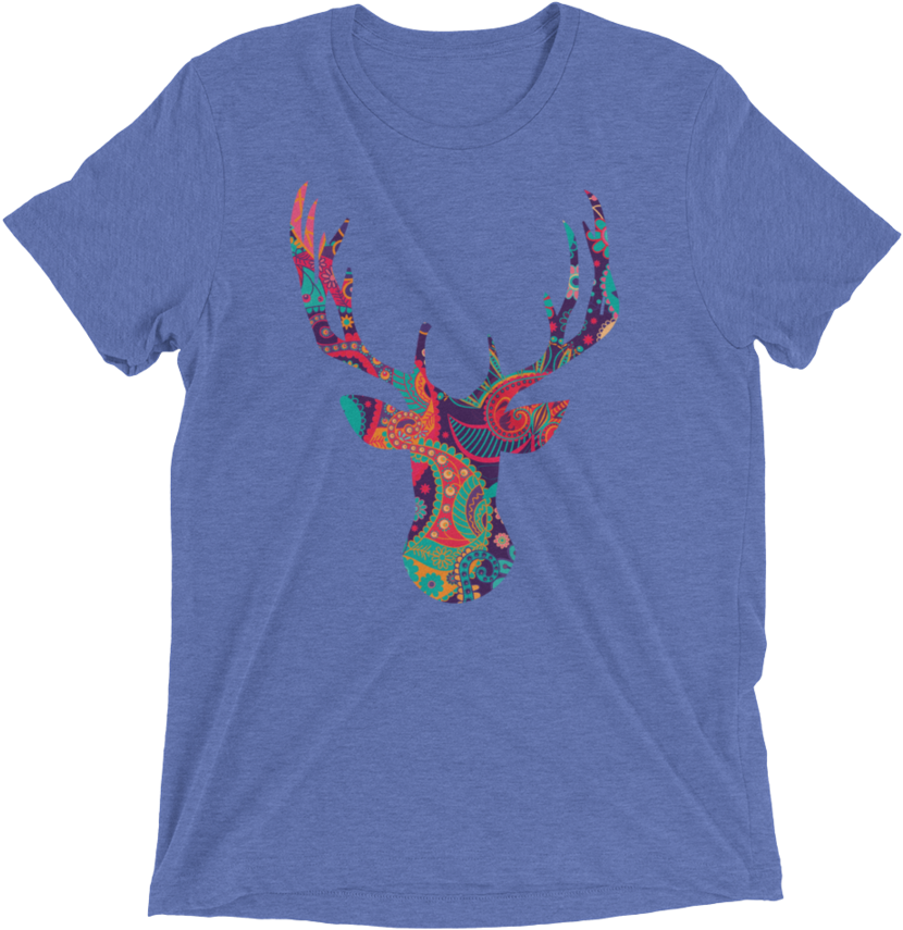 Paisley Stag Triblend T Shirt Swish Embassy (900x900), Png Download