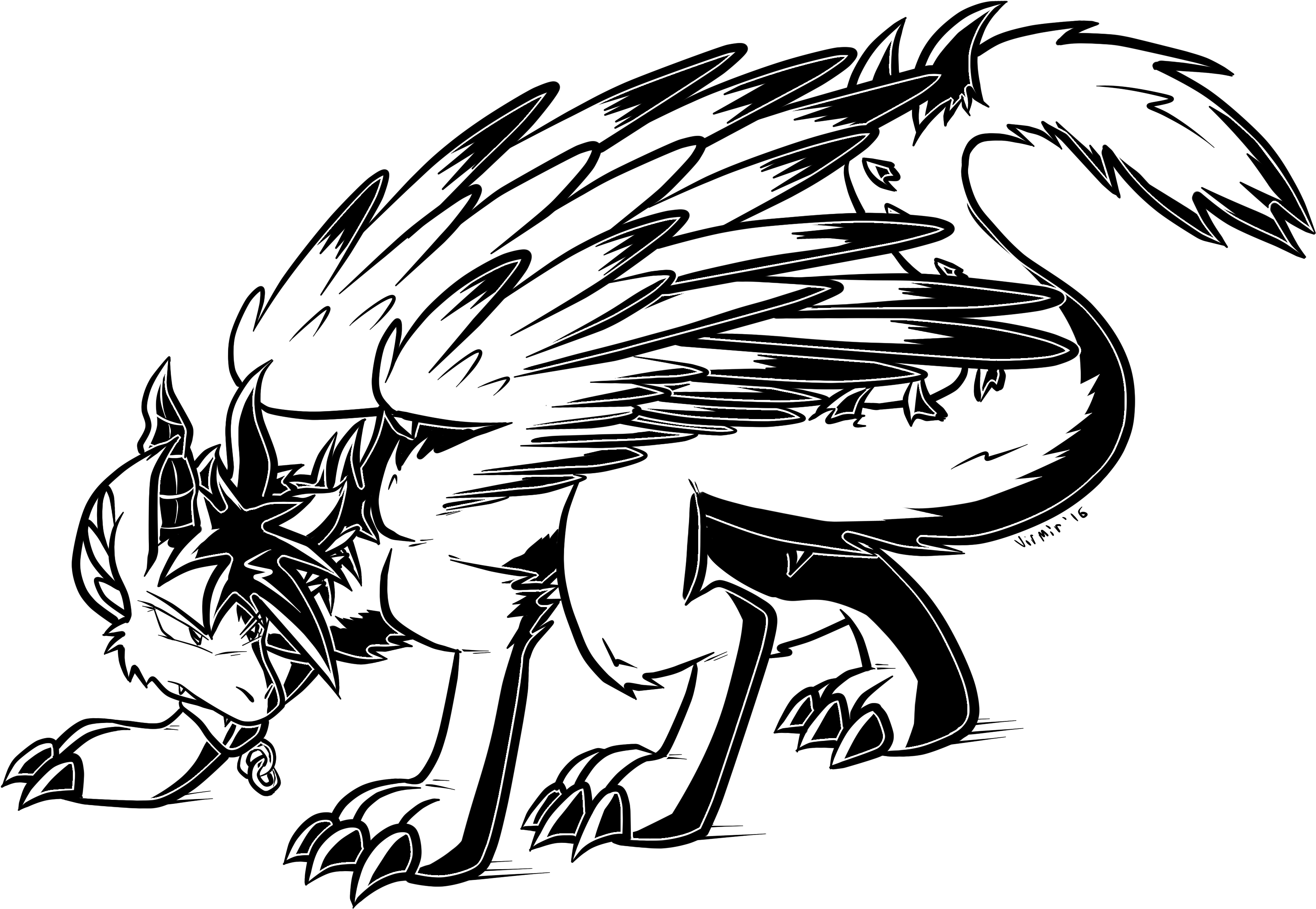 Black And White Hex (3461x2427), Png Download