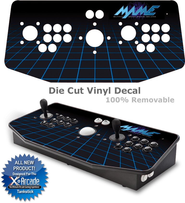 Mame X-arcade Tankstick Graphic Overlay (800x869), Png Download