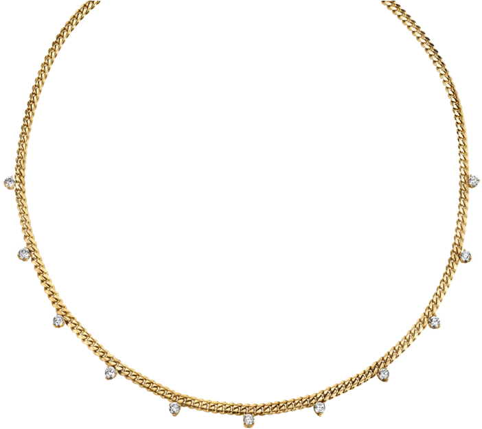 Diamond Linked Darling Necklace (750x750), Png Download