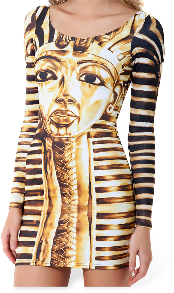 Black Milk Clothing King Tut Long Sleeve Dress L Bnwt (683x1024), Png Download