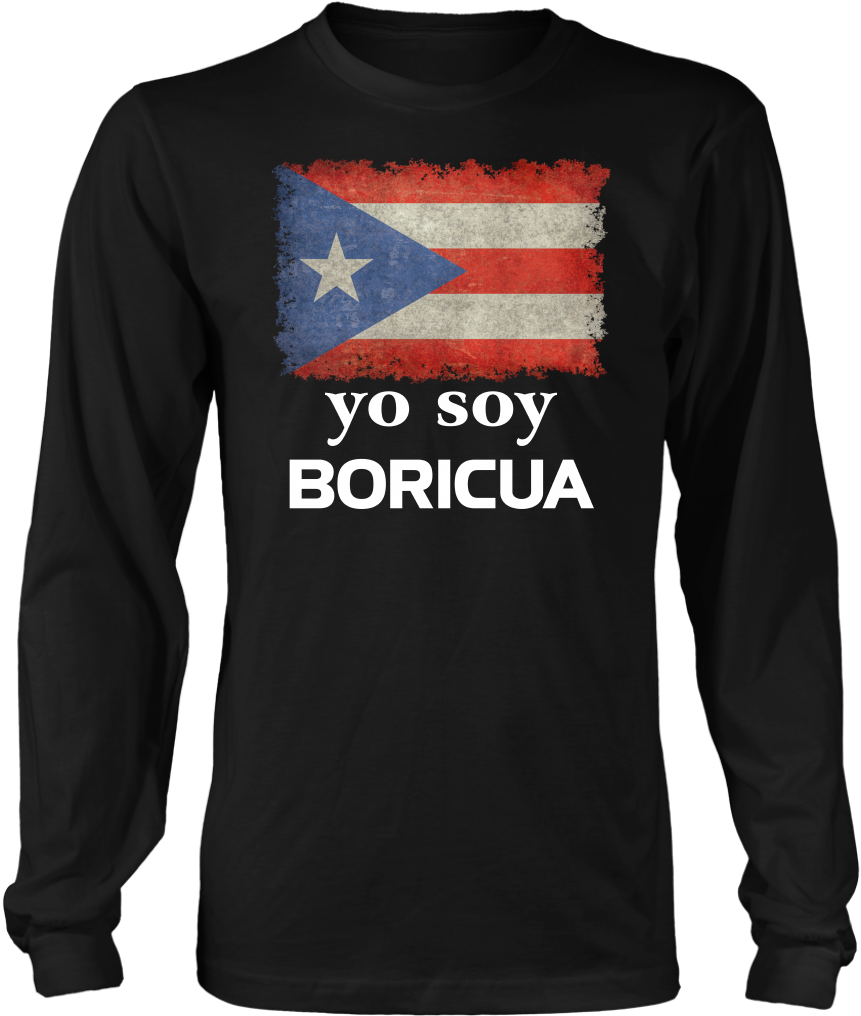 Disstressed Puerto Rico Yo Soy Boricua T Shirt (1024x1024), Png Download