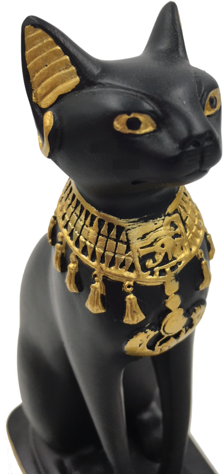 Egyptian Cat Bastet Mini Miniature Cute Statue With (580x993), Png Download