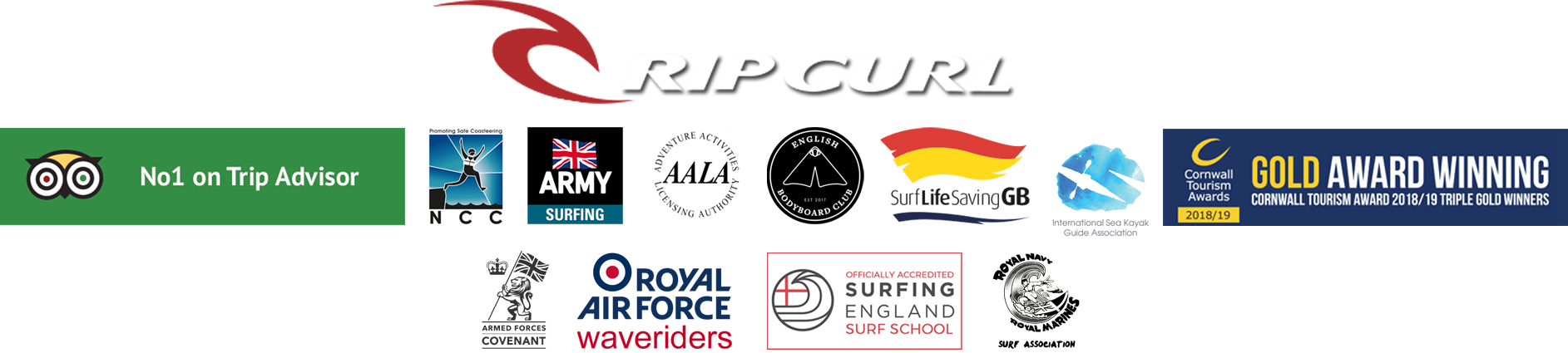 Newquay Activity Centre Accreditations (1885x425), Png Download