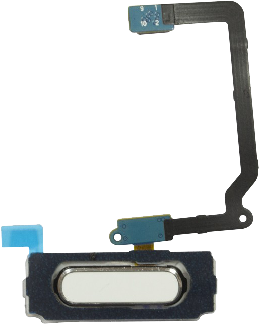 Samsung Galaxy S5 White Home Button Assembly (1200x1200), Png Download
