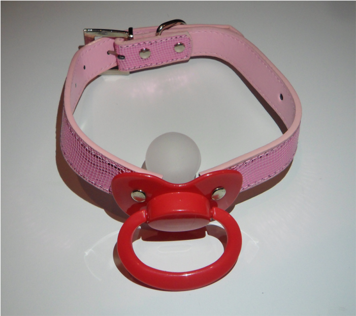 Pink Adult Pacifier Gag (700x850), Png Download