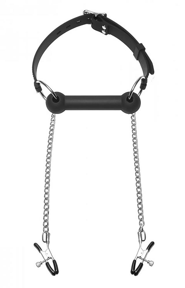 Masters Equine Bit Gag Silicon With Nipple Clamps (1000x1000), Png Download