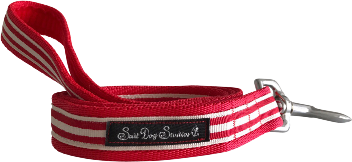 Classic Red Stripes Handmade Dog Lead (1280x910), Png Download