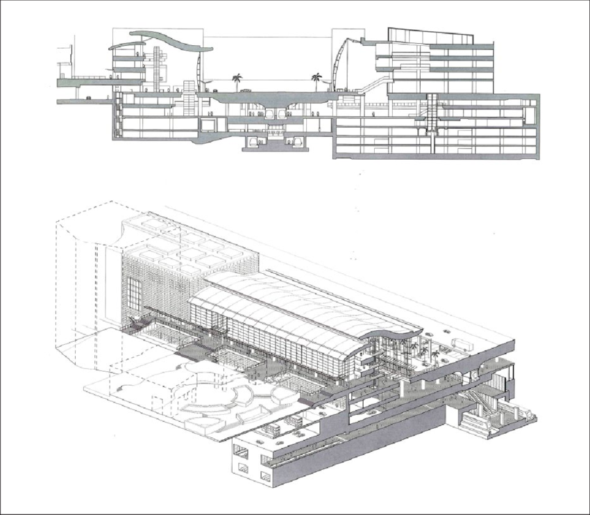 Png Library Section Showing The Elevated Pedestrian (850x741), Png Download