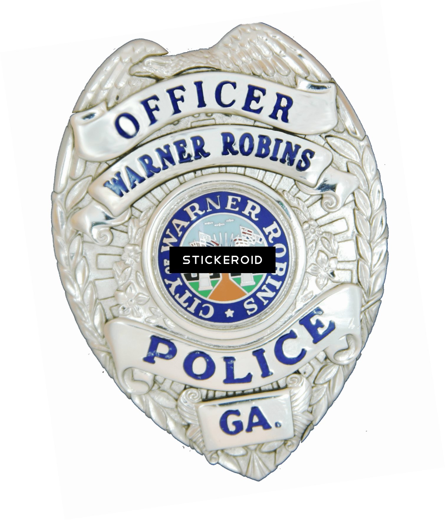 Warner Robins Police Badge (1510x1765), Png Download